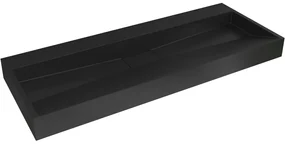 CERANO - Umývadlo z liateho mramoru Vita - nástenné aj na dosku - čierna matná - 120x46 cm, CER-CER-479890