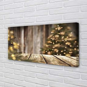 Obraz na plátne Dosky vianočné stromčeky 120x60 cm