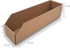 KARTON PAK Úložné boxy na oblečenie, organizéry do skrine EKO KARTÓN 10 x 40 cm