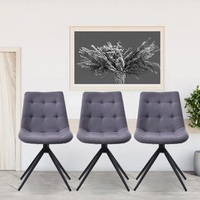 Jedálenská stolička Merna - látka - Tmavo sivá