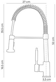 SINK Quality Gamma Solid, stojanková drezová batéria s elastickou výlevkou, čierna matná, GMA-BSL-BK