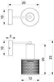 Nástenná lampa SOBRESA 1xE27/60W/230V čierna/drevo