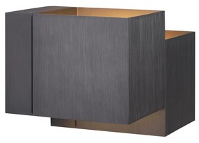 Moderná nástenná lampa tmavosivá 2-svetlá - Transfer Double