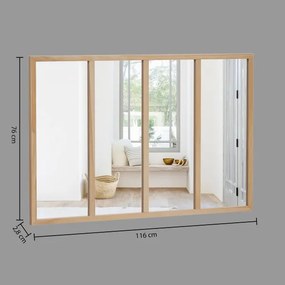 Atmosphera - Nástenné zrkadlo NAE 76x116 cm paulovnia
