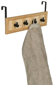 Ratanový vešiak na dvere v prírodnej farbe 33 cm Allegre – Wenko
