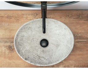 REA-U0165 - Umývadlo na dosku SOFIA 34,5x41 cm keramika/svetlý kameň