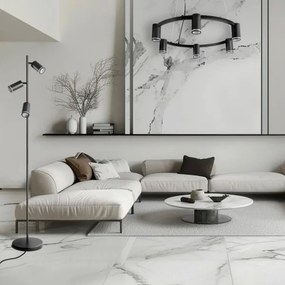 Luster na lanku PARIS 6xGU10/12W/230V čierna