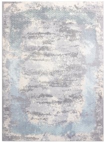 Dywany Łuszczów Kusový koberec Core A004 Frame ivory/grey and blue - 80x150 cm