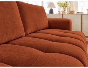 Rozkladacia/s úložným priestorom pohovka v tehlovej farbe 251 cm Fuji – Bobochic Paris