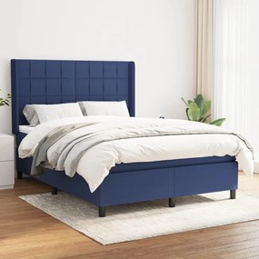 Boxspring posteľ s matracom modrý 140x190 cm látka 3131431