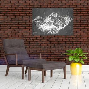 Obraz - Ilustrácie hôr (90x60 cm)