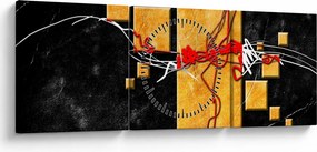 Abstraktný obraz - Tanečnice (s hodinami) (90x30 cm)