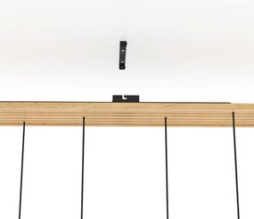 Eglo 390131 - Luster na lanku CAMARIOCA 6xE27/40W/230V čierna/hnedá