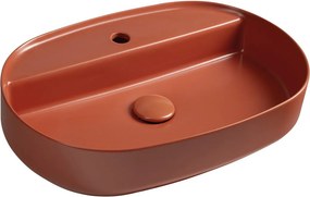 Isvea Isvea, INFINITY OVAL keramické umývadlo na dosku, 60x40cm, terracotta, 10NF65060-2U