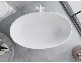 Mexen Parma, voľne stojaca vaňa z konglomerátu 160 x 95 cm, biela matná, 57231609500