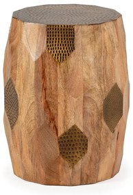 Okrúhly odkladací stolík z mangového dreva ø 29 cm Fabia – MOME