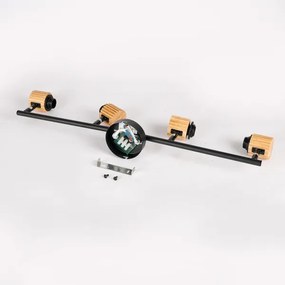 Brilagi - Bodové svietidlo ODENSE 4xE14/10W/230V kaučukovník/čierna