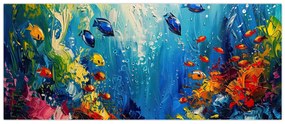 Obraz - Maľba podmorského sveta (120x50 cm)
