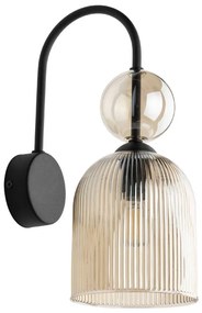 Nástenné svietidlo SOPHIA 1xE14/10W/230V čierna/dymovo-béžová