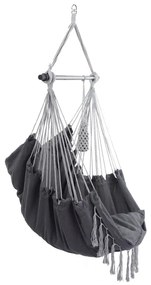 MIADOMODO Závesné hojdacie kreslo, antracit, dovnútra aj von