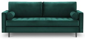 Petrolejovozelená zamatová pohovka Milo Casa Santo, 219 cm