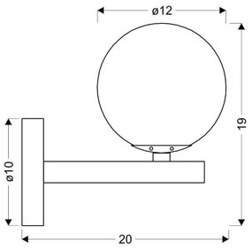 Čierne nástenné svietidlo Kama - Candellux Lighting