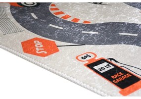 Krémový prateľný detský hrací koberec 160x230 cm Race Garage – Vitaus