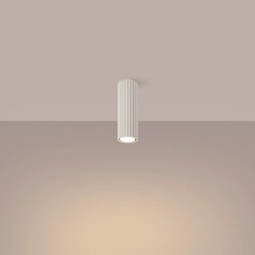 Stropné svietidlo Karbon, 1x béžové kovové tienidlo, (20 cm)