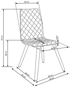 Jedalenská stolička K282 sivá