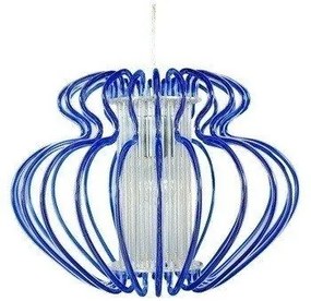 CLX Moderné závesné osvetlenie ALTAMURA, 1xE27, 60W, 45cm, modré