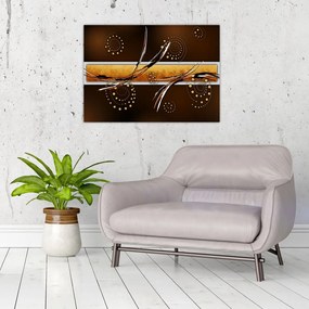 Sklenený obraz abstrakcie - Motýle (70x50 cm)