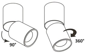Bodové svietidlo NIXA 1xGU10/10W/230V biela/zlatá