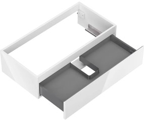 Mexen Orio, kúpeľňová skrinka 90 cm, 1 zásuvka, biela lesklá, 91A10-09023-1-BF00