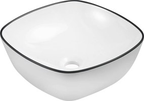 Novoterm Keramické umývadlo na dosku NV-KR-650 biela/čierna