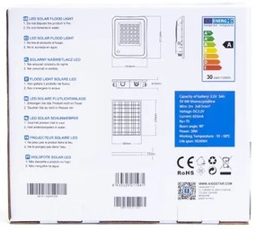 Aigostar - LED Stmievateľný solárny reflektor LED/30W/3,2V IP67 + DO