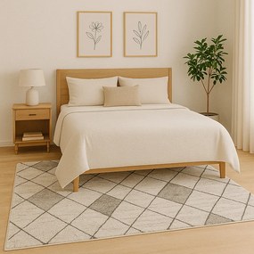 Oriental Weavers, Kusový koberec Castro Carved 4928/NQ2A, 160x235, béžová, kancelária