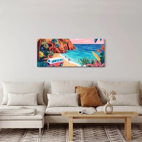 Obraz - Karavan pri oceáne (120x50 cm)