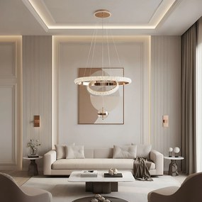 Toolight Toolight, stropné svietidlo 50cm, 160W, 4000K, 5000lm, G143-CP, zlatá, OSW-02613