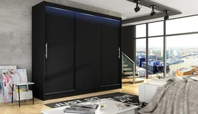 Skriňa Dasto II, Farby: biela, Osvetlenie: osvetlenie LED RGB - farebné