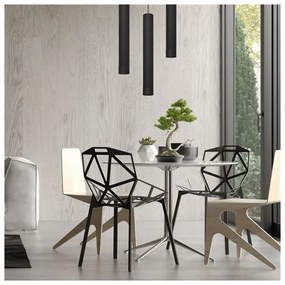 LED Luster na lanku TUBA 1xGU10/4,8W/230V čierna