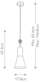 Elstead ETOILE-P-M-MB - Luster na lanku ETOILE 1xE27/60W/230V pr. 17,8 cm čierna