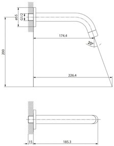 Cersanit S951-553 - Výtoková hubica na podomietkovú inštaláciu ZEN lesklý chróm