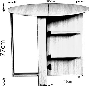 Skladací jedálenský stôl Middle Caucasian Oak