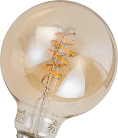 Sada 5 ks Inteligentné stmievateľné LED žiarovky E27 G95 Jantárová 4,9 W 320 lm 2500 K
