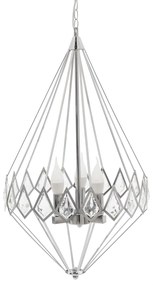 Toolight - Krištáľová závesná lampa 3xE14 40W APP210-3CPR, strieborná, OSW-07500