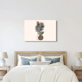 Obraz - Abstrakcia s palmovým listom (90x60 cm)