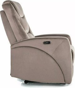 Elektrické polohovacie kreslo KRONOS Velvet cappuccino