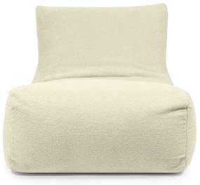 Krémový sedací vak z textílie buklé Lounge 100 – SLOWDOWN