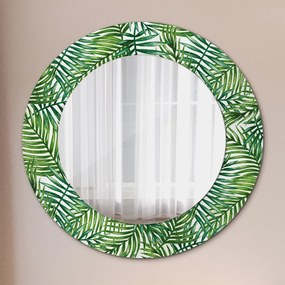 Okrúhle ozdobné zrkadlo Tropická dlaň fi 50 cm