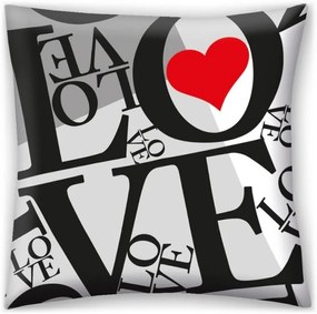 Dekoračný vankúš ♡ LOVE ♡ pre všetkých zamilovaných - 40 x 40